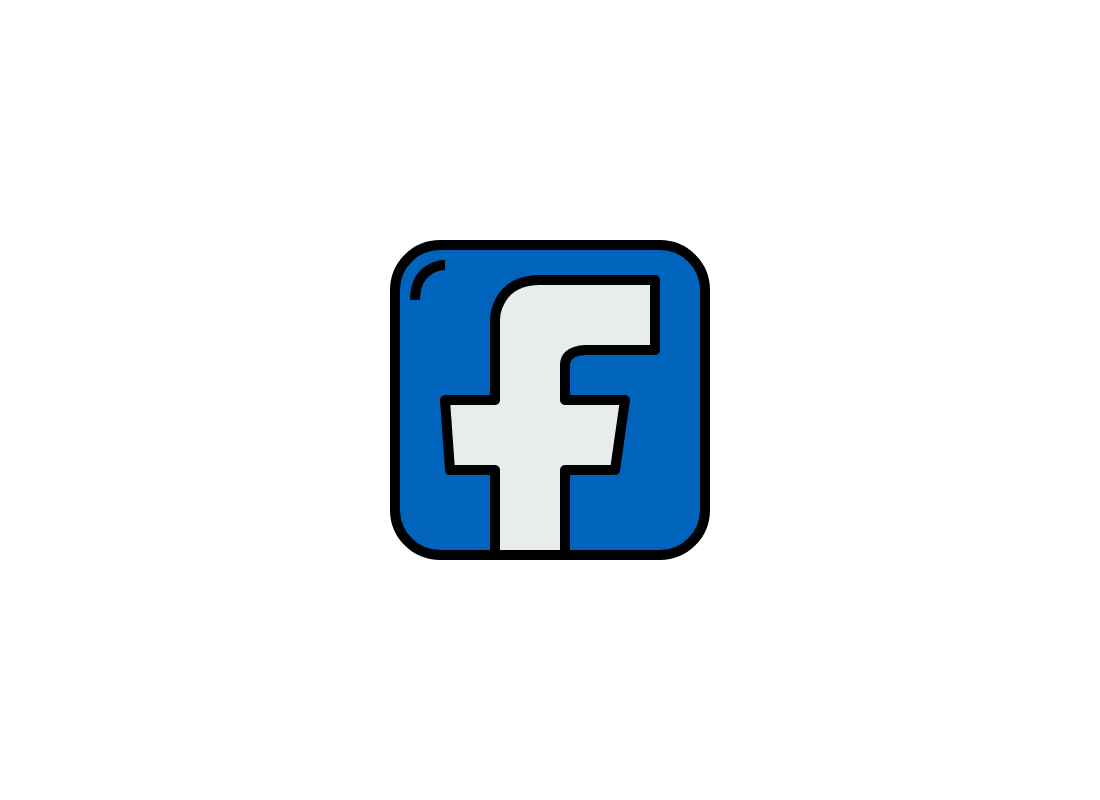 cute facebook logo illlustration